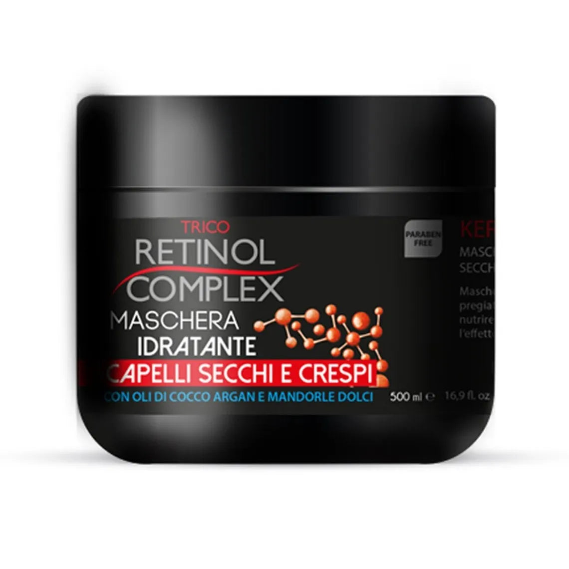 RETINOL COMPLEX MASCHERA IDRATANTE PER CAPELLI SECCHI E CRESPI 500 ML- PROFUMERIA CERA