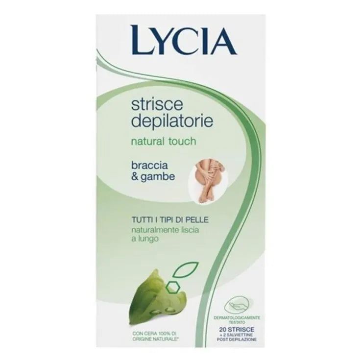 LYCIA NATURAL TOUCH STRISCE DEPILATORIE CORPO 20 PZ- PROFUMERIA CERA