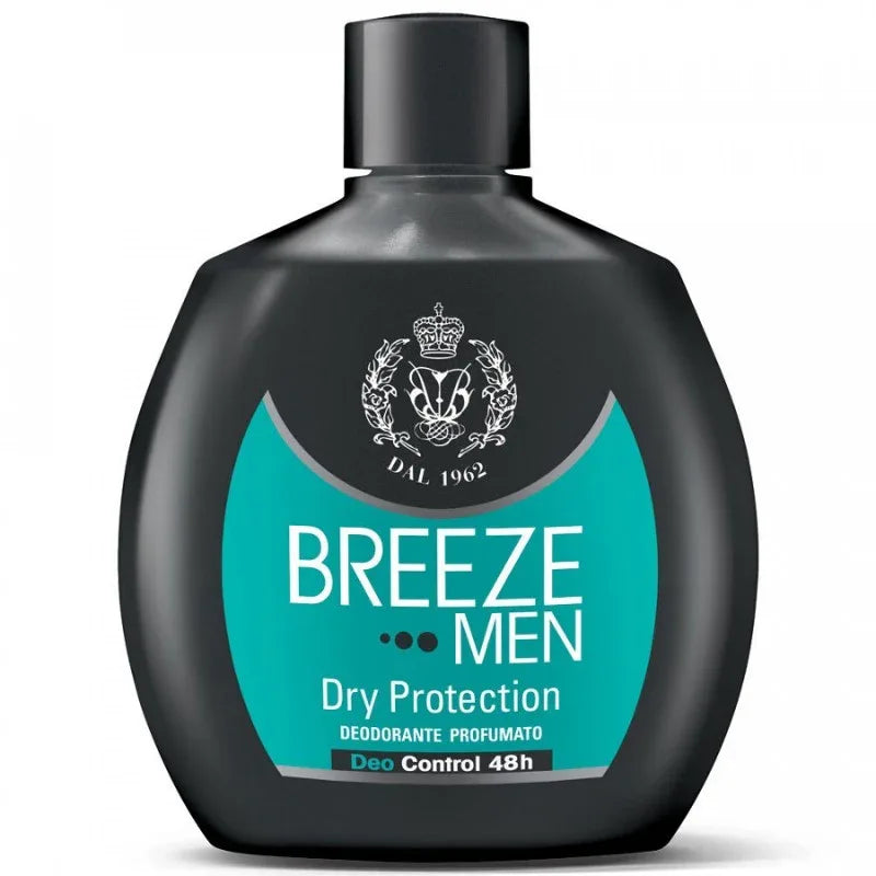 BREEZE MEN DRY PROTECTION DEODORANTE SQUIZZ NO GAS 100 ML - Profumeria Cera