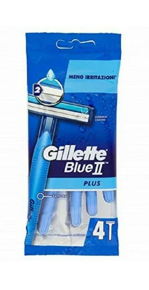 GILLETTE BLU 2 PLUS LAMETTE 4 PZ - Profumeria Cera